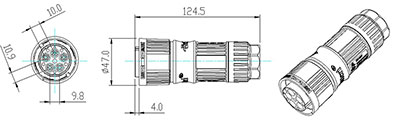 BC02 Rundsteckverbinder (5 polig)