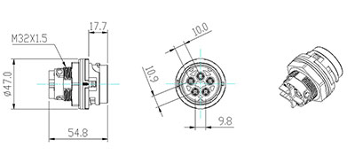 BC02 Rundsteckverbinder (5 polig)